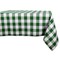 Contemporary Home Living Farmhouse Check Rectangular Cotton Tablecloth - 84" - White and Emerald Green